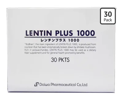 LENTIN PLUS 1000 — функциональный продукт японской компании Daiwa Pharmaceutical, в основе которого находится BioBran® — производное арабиноксилана из рисовых отрубей